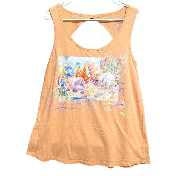 Art & Sol Amber M Moran Underwater Ocean Scene Artists Graphic Tee M - Picture 1 of 5